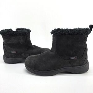 L.L. Bean Bethel Winter Boot Black Waterproof PrimaLoft Quilted Suede 7.5 TEK2.5